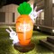 Inflatable Easter Yard Decoration, 5ft LED Lighted Blown-Up Bunnies with Giant Carrot, Inflatable Easter Decorations for Garden Lawn Patio Indoor Outdoor Use